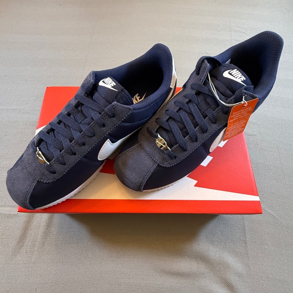 Nike Cortez TXT Midnight Navy White Sneakers HF0263-400 Mens 7 Women 8.5 300